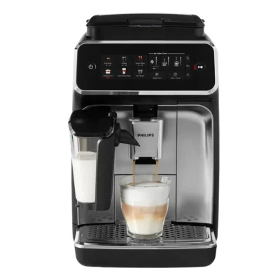 Philips 3300 LatteGo SilentBrew Espresso Machine Black Chrome